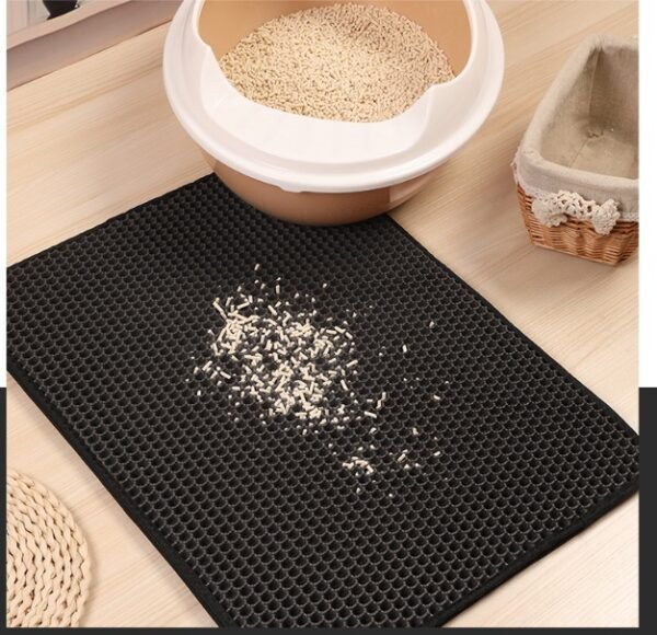 Pet Cat Litter Mat Pet Supplies EVA Double Cat Litter Mat - Image 8