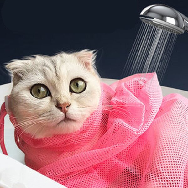 Mesh Cat Bathing Bag - Image 5