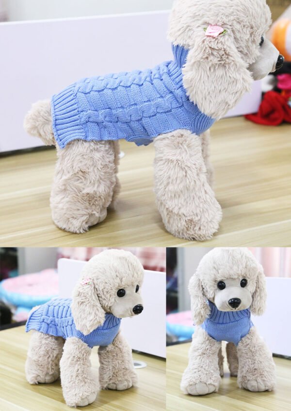 Cashmere Twisted Rope Pet Sweater - Image 5