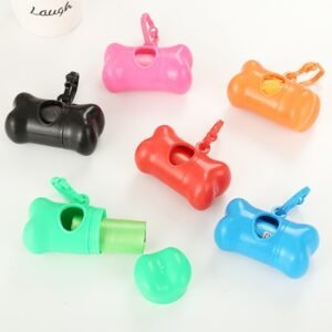 Pet bone type garbage bag dispenser