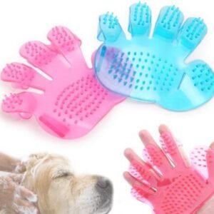 Pet finger grooming brush
