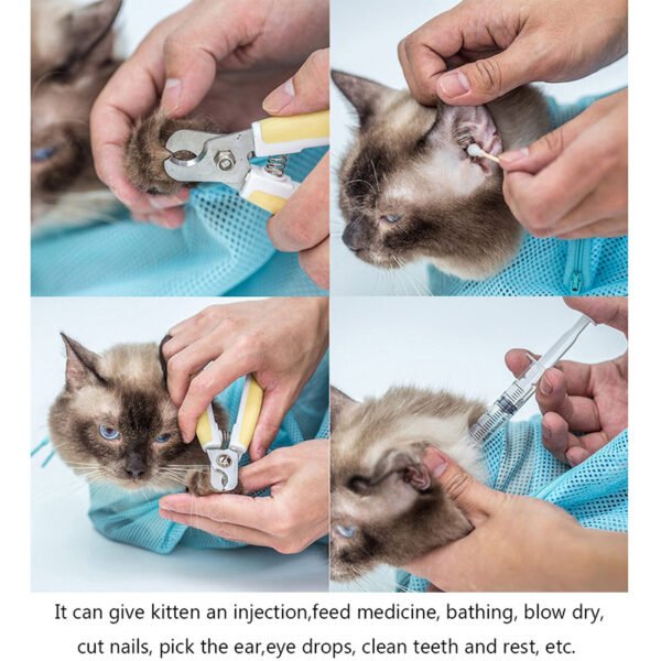 Pet Soft Cat Grooming Bag Adjustable - Image 2