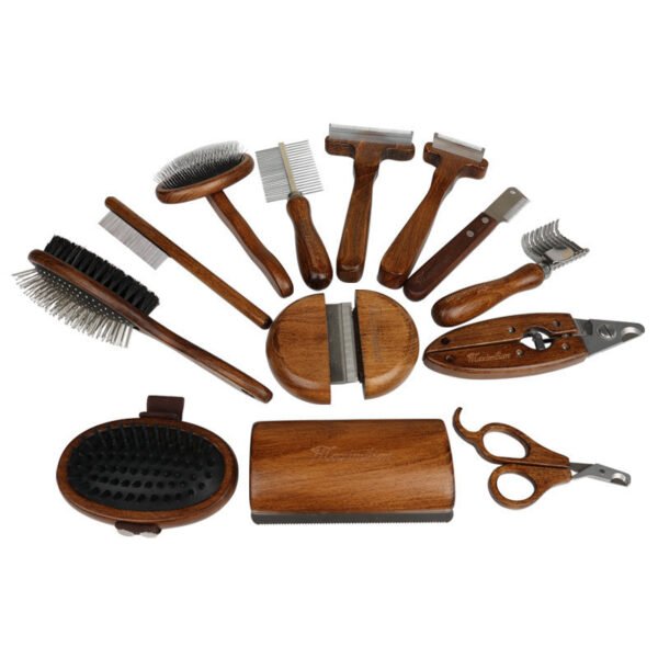 Pet Comb Solid Wood Antique Hair Removing - Image 2