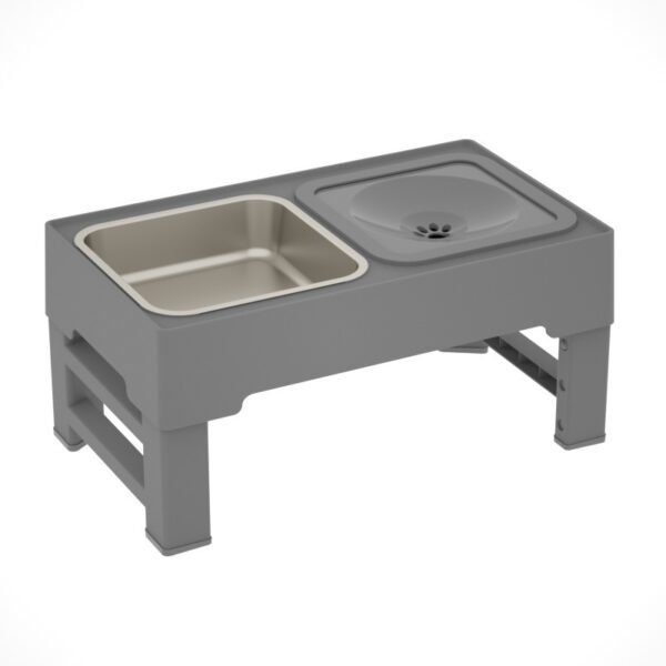Dog Double Bowls Stainless Stand Adjustable - Image 5