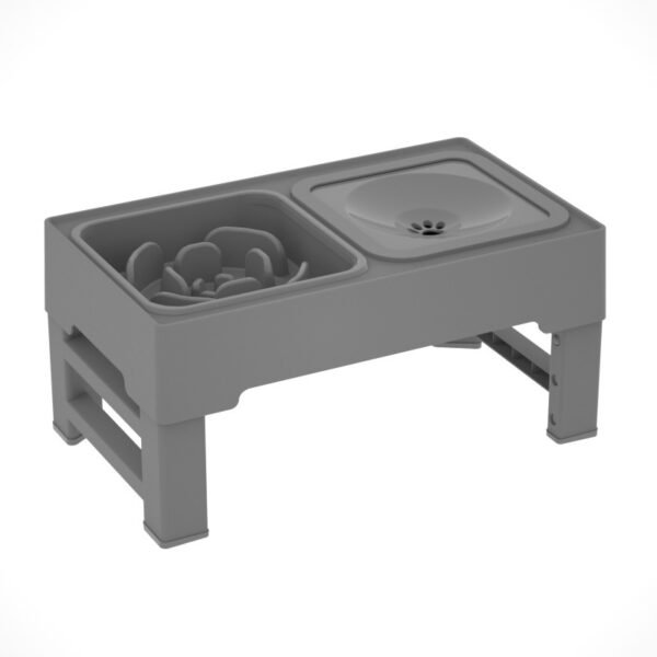 Dog Double Bowls Stainless Stand Adjustable - Image 4