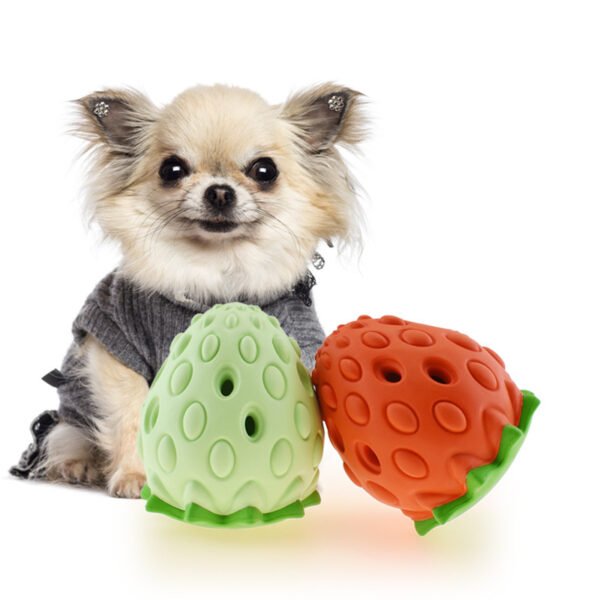 Pet Toy Chew Resistant Strawberry Leak Food Ball - Image 2