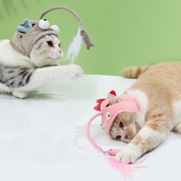 Funny Cat Stick Funny Cat Toy Stick Gray Big Eye - Image 5