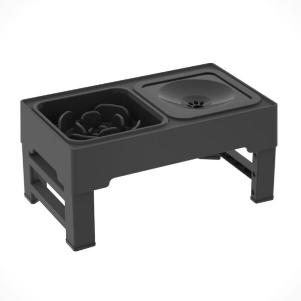 Dog Double Bowls Stainless Stand Adjustable - Image 2