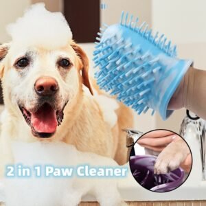 2 In 1 Dog Paw Cleaner Cup Soft Pet Dog