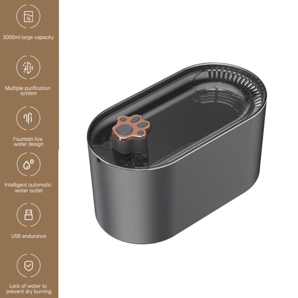 3L Cat Water Fountain Filter Automatic Drinker For Dogs Cats - Image 10